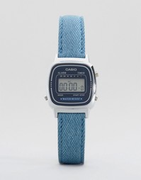 Часы с синим кожаным ремешком Casio LA670WEL-2A2EF - Синий
