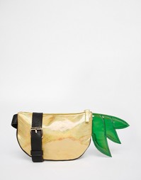 Сумка-кошелек на пояс в форме ананаса с отделкой металлик ASOS