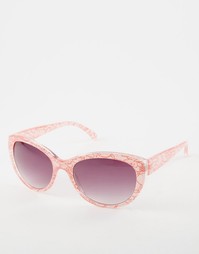 Солнцезащитные очки c кружевным принтом M:UK - Розовый Muk