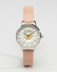 Часы с цветочным дизайном и кожаным ремешком Olivia Burton Flower Show