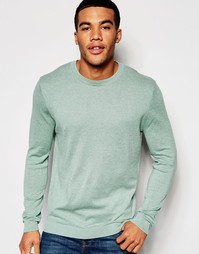 Хлопковый джемпер с круглым вырезом ASOS - Pastel pistachio