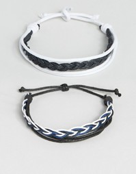 Набор браслетов из искусственной кожи с плетеным дизайном ASOS