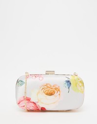 Атласный клатч с цветочным принтом ASOS Bridesmaid - Мульти