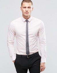 Комплект из облегающей розовой рубашки с длинными рукавами и темно-сер Asos