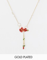 Ожерелье с подвеской-цветком Les Nereides - Красный