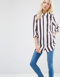 Полосатая рубашка с разрезом сзади ASOS - Мульти
