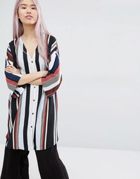 Oversize-блузка в полоску Monki - Полоски