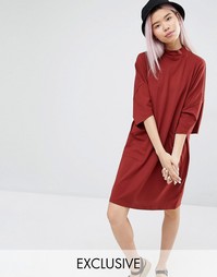 Эксклюзивное платье‑свитшот в стиле oversize с карманами Monki
