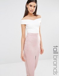 Боди с широким вырезом Missguided Tall - Белый