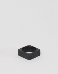 Черное квадратное кольцо Icon Brand - Черный