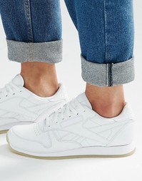 Белые кроссовки с крепированной подошвой Reebok Classic - Белый