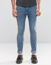 Супероблегающие джинсы ASOS - Mid blue vintage