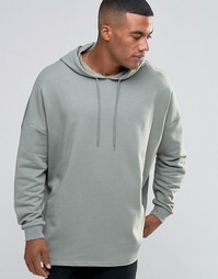 Удлиненное oversize‑худи ASOS - Зеленый
