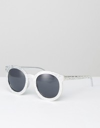 Фактурные солнцезащитные очки в оправе цвета металлик 7X