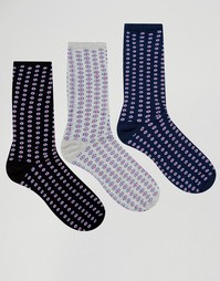 Набор из 3 пар носков Lambretta Socks - Черный