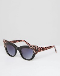 Солнцезащитные очки кошачий глаз ASOS Premium - Черный