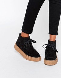 ASOS ANYAN Creeper Lace Up Boots - Черный