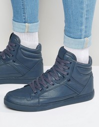 Высокие синие кроссовки со вставками ASOS - Синий
