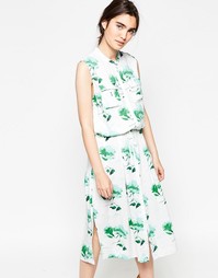 Платье-рубашка макси Minimum Freig - Flash green