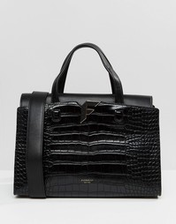 Черная сумка‑тоут Fiorelli Brompton - Brompton black croc