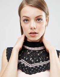 Кружевной воротник в викторианском стиле ASOS - Черный