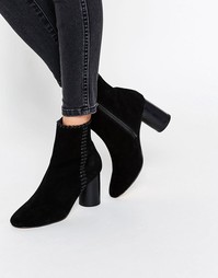 Замшевые ботинки с декоративной строчкой ASOS RAINE - Черный