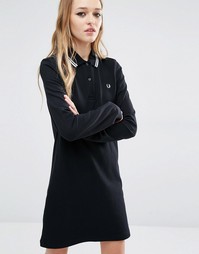 Платье-поло в полоску с воротником Fred Perry