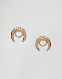 Серьги-гвоздики Missguided Moon - Золотой