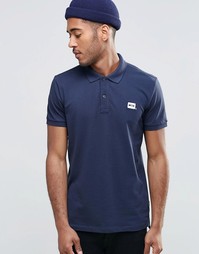 Футболка-поло из пике с логотипом Jack &amp; Jones - Темно-синий