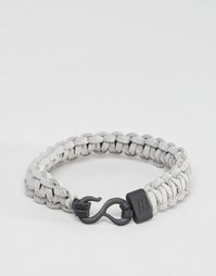 Серый плетеный браслет Icon Brand - Серый