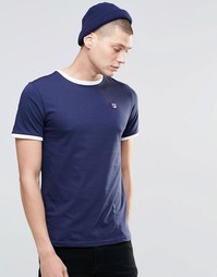 Футболка с маленьким логотипом Fila Vintage Ringer - Темно-синий