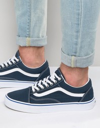 Vans Old Skool Canvas Trainers In Blue V004OJJPV - Синий
