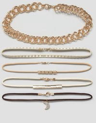 Многоярусные ожерелья-чокер DesignB London Luxe - Мульти