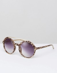 Круглые солнцезащитные очки 7X - Grey  tortoise