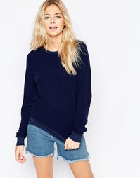 Пляжный джемпер свободного кроя Wildfox Essential - Темно-синий