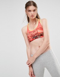 Укороченный топ с принтом Reebok - Atomic red