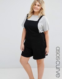 Трикотажный ромпер ASOS CURVE - Черный
