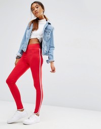 Леггинсы с контрастными полосками ASOS - Красный
