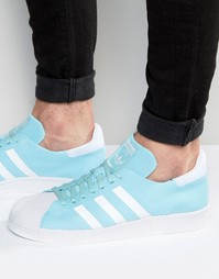 Кроссовки в стиле 80-х с вязаной отделкой adidas Originals Superstar S