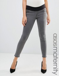 Серые джинсы для беременных ASOS Maternity Ridley - Серый