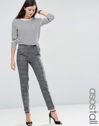 Фактурные узкие брюки с ремнем ASOS TALL - Мульти