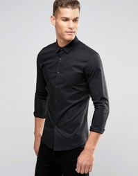 Черная супероблегающая рубашка ASOS - Черный