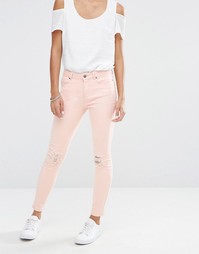 Vero Moda Busted Knee Skinny Jeans - Кремовый загар