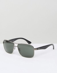 Квадратные солнцезащитные очки-авиаторы Ray-Ban - Серебряный