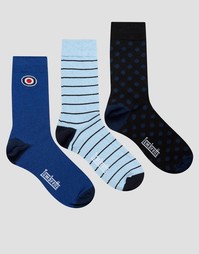 Набор из 3 пар носков Lambretta Socks - Черный