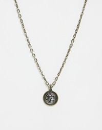 Ожерелье с медальоном-монетой Icon Brand - Серебряный