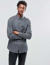 Строгая рубашка узкого кроя с принтом Paul Smith - Petrol blue