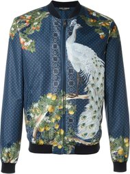 куртка-бомбер с принтом павлина Dolce &amp; Gabbana