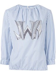 полосатая рубашка с принтом-логотипом J.W. Anderson