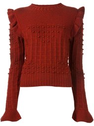 вязаная блузка с драпированными плечами Philosophy Di Lorenzo Serafini